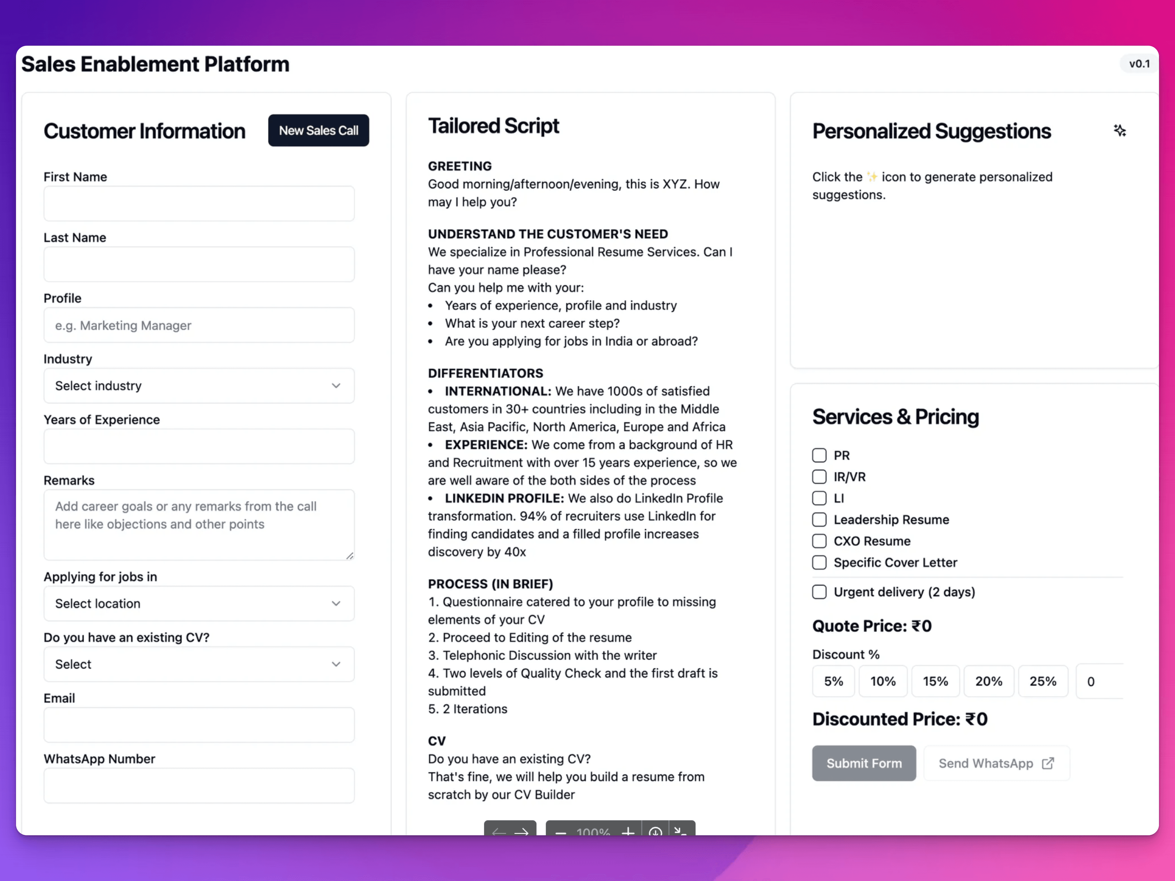 Sales Enablement Platform