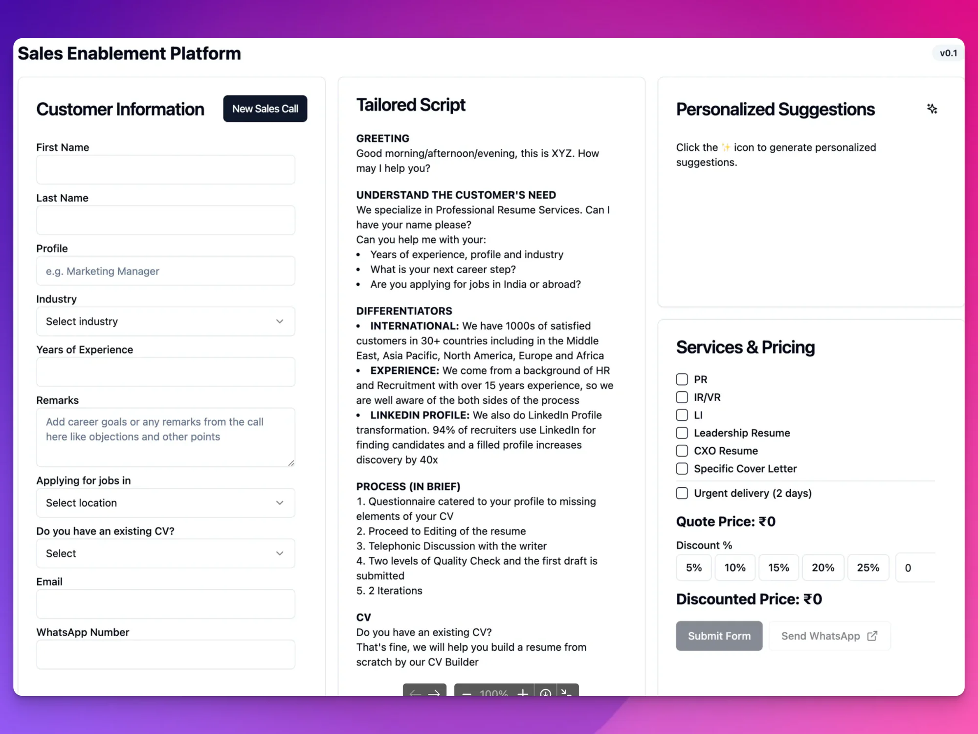 Sales Enablement Platform