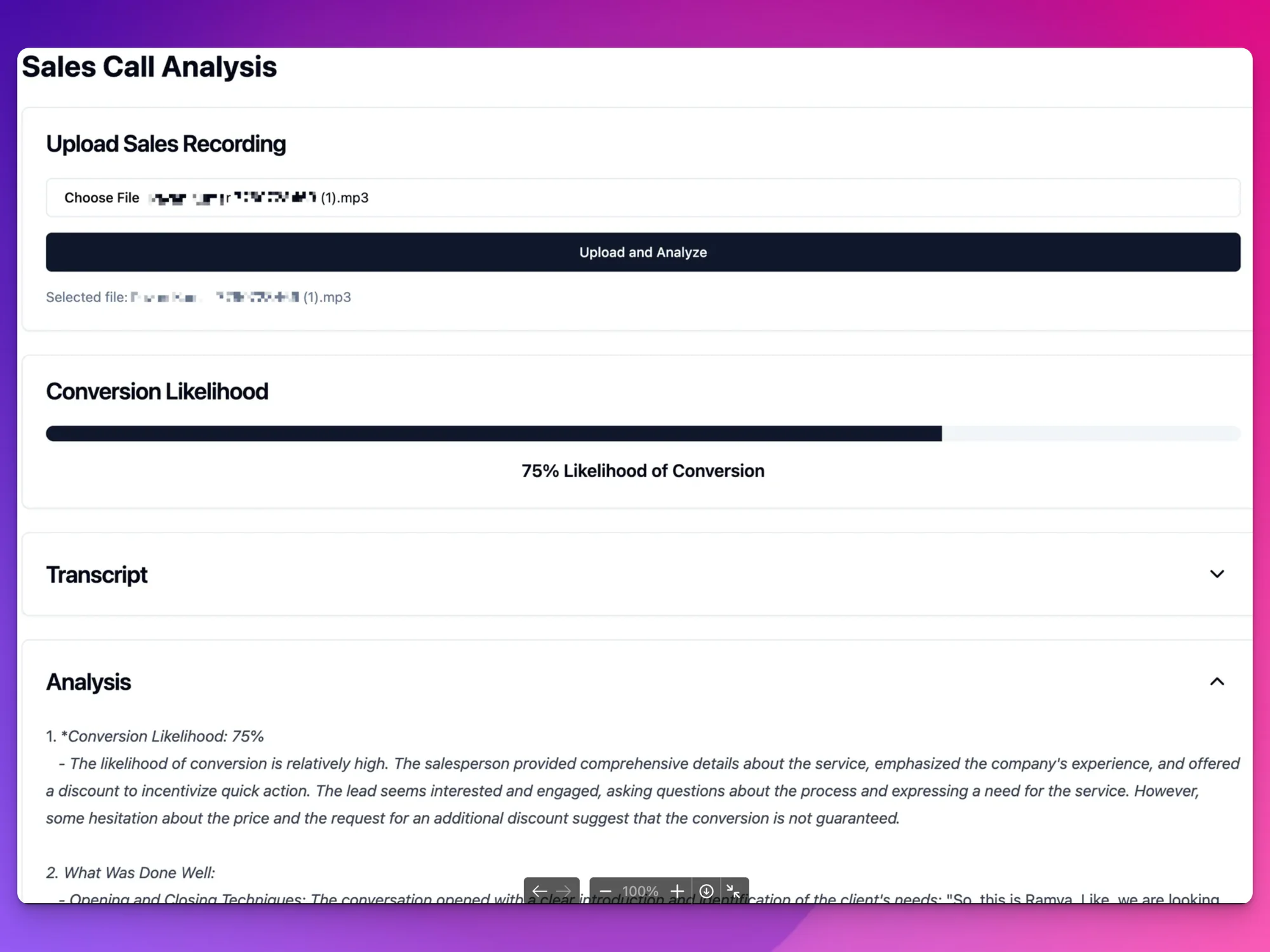 Sales Enablement Platform dashboard