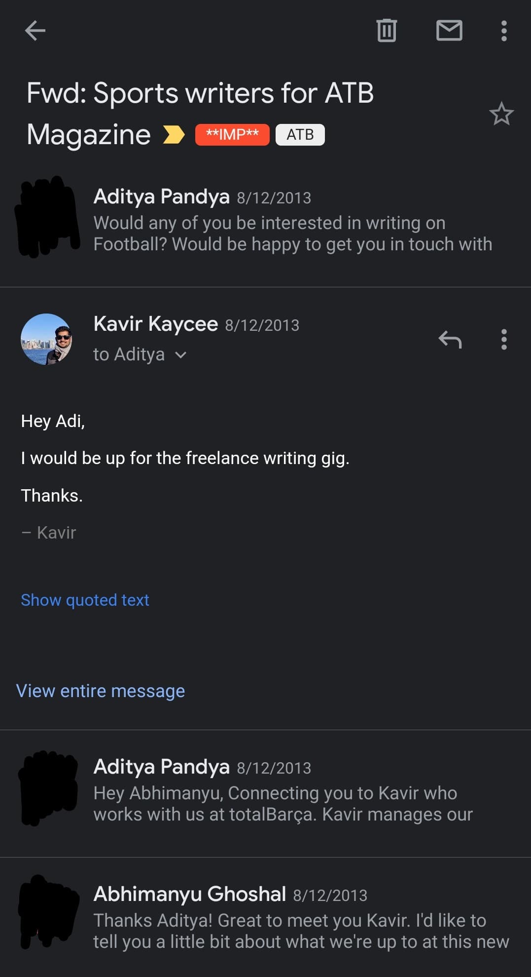 Screenshot of the @totalBarca Twitter account