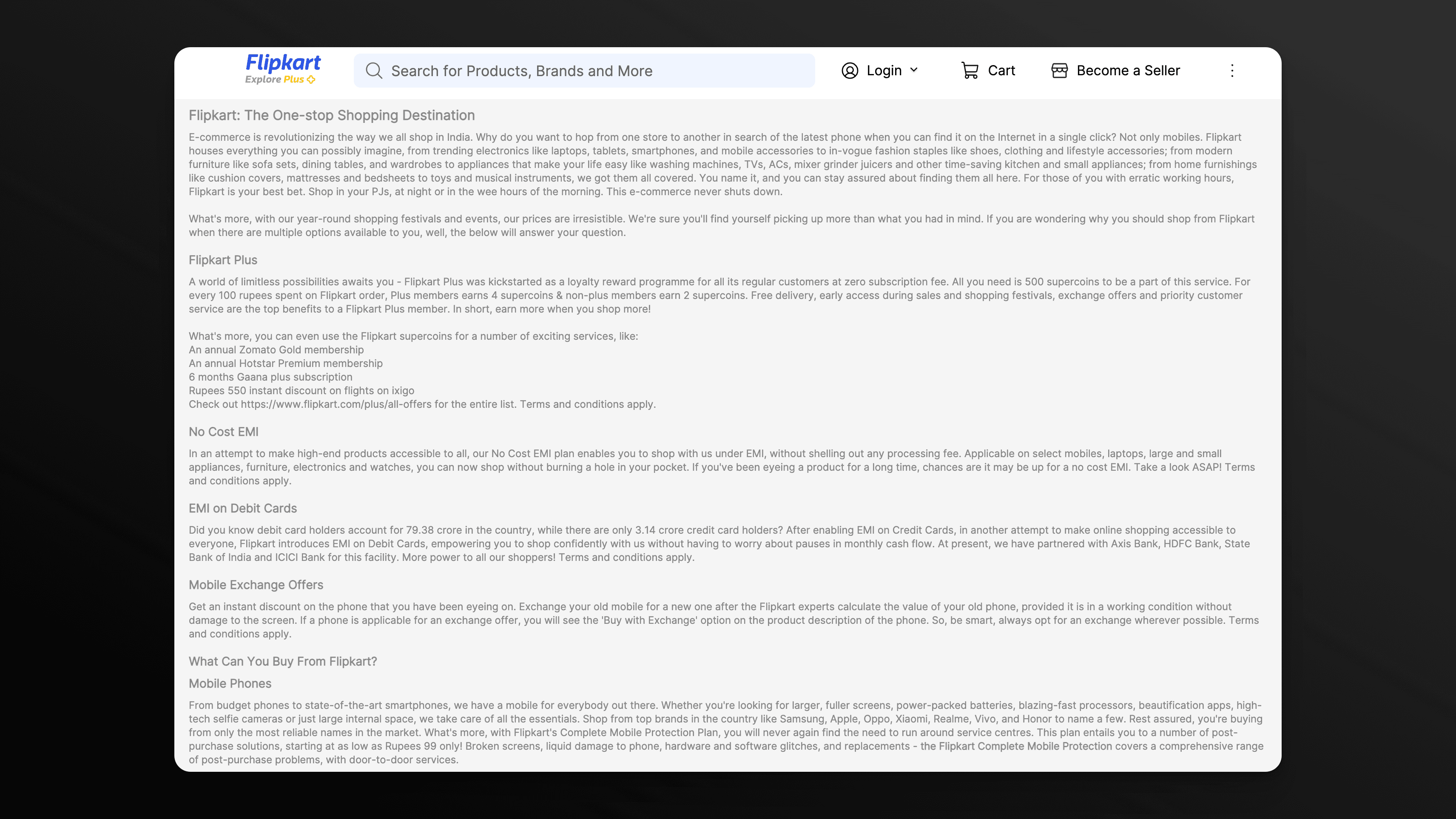Footer links example continued