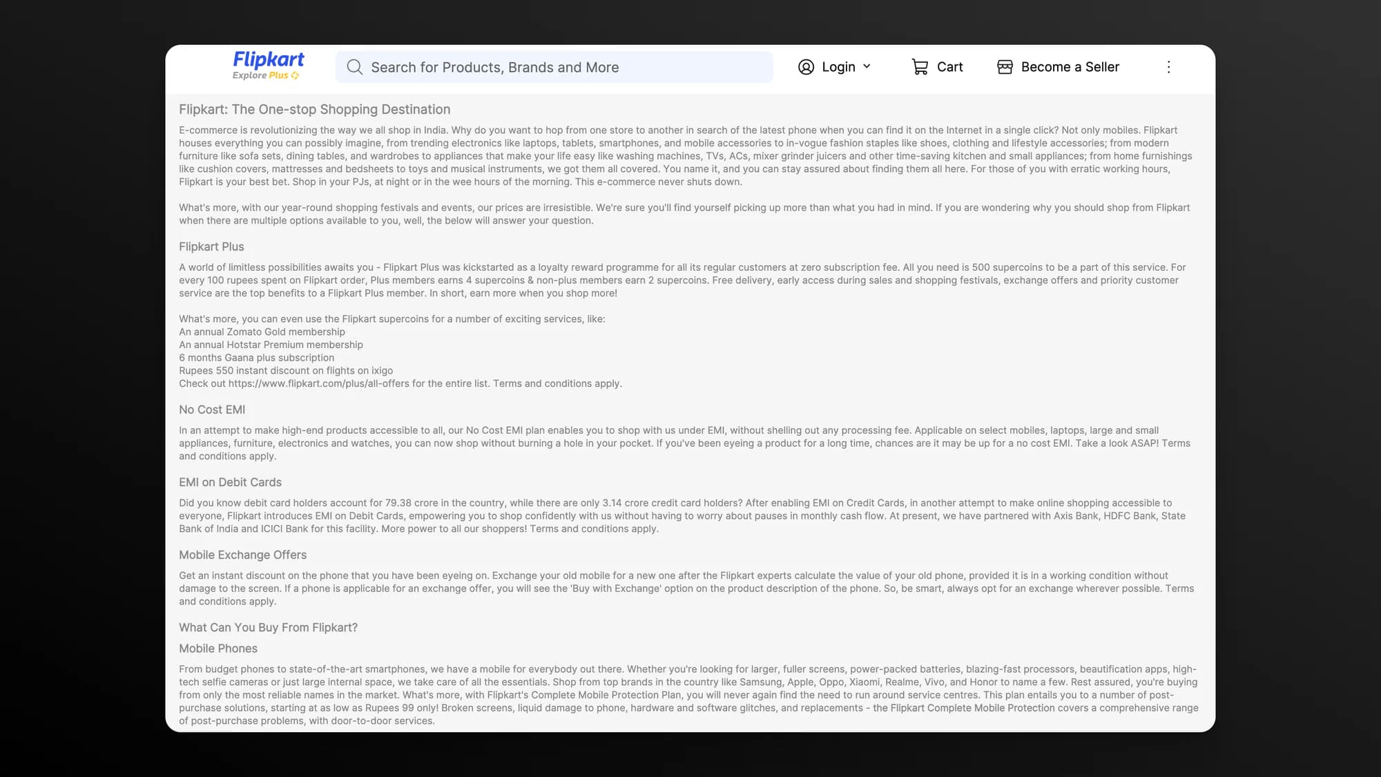 Footer links example continued