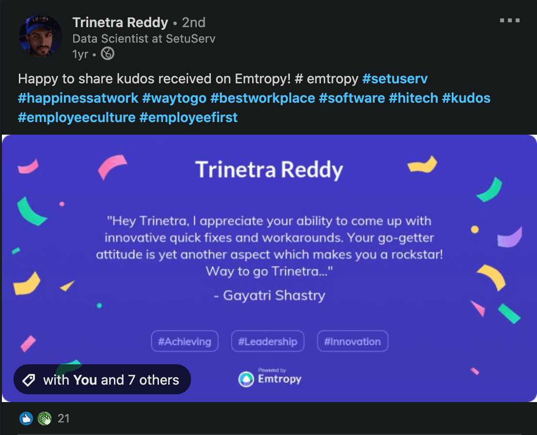Kudos product interface